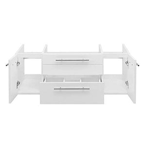 Fresca FCB6142WH-UNS Fresca Lucera 42" White Wall Hung Undermount Sink Modern Bathroom Cabinet
