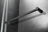 Frameless Sliding Shower Door, 76-in. x 60-in. Glass Shower Door, Shower Glass Door with Clear Tempered Glass in Chrome Finish