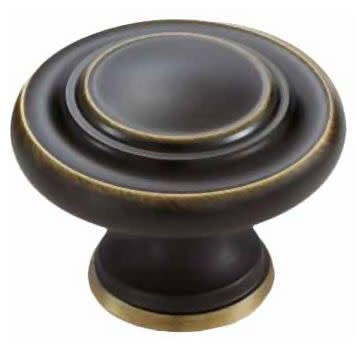 Amerock Cabinet Knob |Champagne Bronze 1-3/4 in (44 mm) Diameter Drawer Knob Inspirations Kitchen and Bath Hardware Furniture Hardware