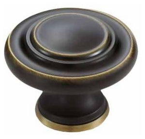 Amerock Cabinet Knob |Champagne Bronze 1-3/4 in (44 mm) Diameter Drawer Knob Inspirations Kitchen and Bath Hardware Furniture Hardware
