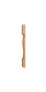 Hardware Resources P1S-WB 3-1/2" W x 1-3/4" D x 35-1/2" H White Birch Split Turned Post