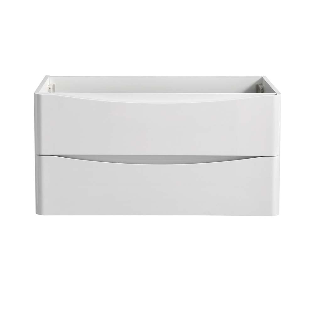 Fresca FCB9036WH Fresca Tuscany 36" Glossy White Wall Hung Modern Bathroom Cabinet