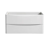 Fresca FCB9036WH Fresca Tuscany 36" Glossy White Wall Hung Modern Bathroom Cabinet