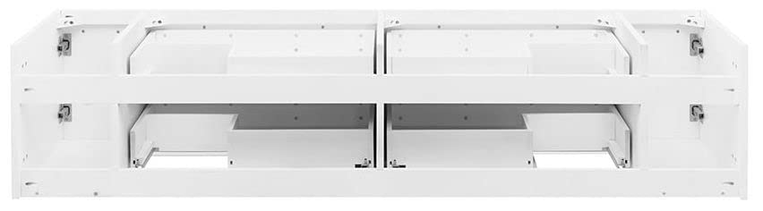 Fresca FCB6172WH-VSL Fresca Lucera 72" White Wall Hung Double Vessel Sink Modern Bathroom Cabinet