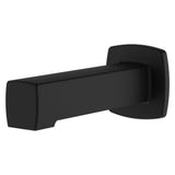 Squared Non-Diverting Tub Spout in Matte Black