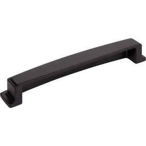 Jeffrey Alexander 141-160MB 160 mm Center Matte Black Square-to-Center Square Renzo Cabinet Cup Pull