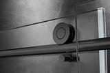 Frameless Sliding Shower Door, 76-in. x 60-in. Glass Shower Door, Shower Glass Door with Clear Tempered Glass in Chrome Finish