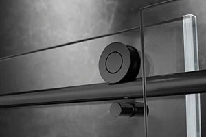 Frameless Sliding Shower Door, 76-in. x 60-in. Glass Shower Door, Shower Glass Door with Clear Tempered Glass in Chrome Finish