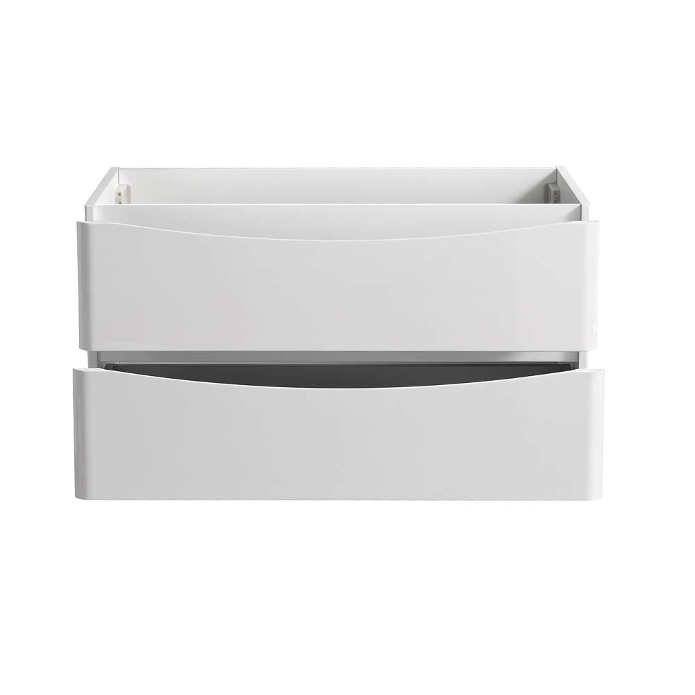 Fresca FCB9036WH Fresca Tuscany 36" Glossy White Wall Hung Modern Bathroom Cabinet