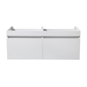 Fresca FCB8012GO Fresca Mezzo 48" Gray Oak Wall Hung Double Sink Modern Bathroom Cabinet