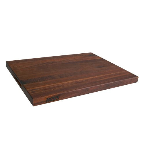 John Boos WAL-R02-3 & Co. Reversible Walnut Cutting Board , Black 24X18X1.5 WAL-EDGE GR-REV-PK OF 3