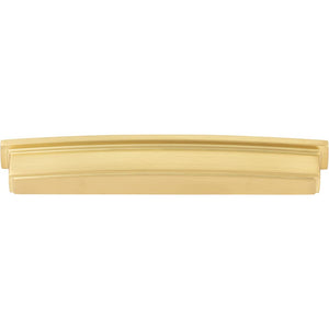 Jeffrey Alexander 141-192BG 192 mm Center Brushed Gold Square-to-Center Square Renzo Cabinet Cup Pull