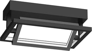 Kuzco SF16212-BK MONDRIAN 12" SEMI FLUSH BLACK 31W 120VAC WITH LED DRIVER 3000K 90CRI