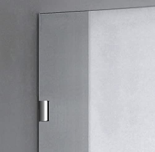 Genius Plus Frameless Shower Door Size fits for Width of 57' - 61'' * H76'' with a Side Panel in Matte Black Premium Hardware Finish, Low Iron Tempered Glass Included(59'') …