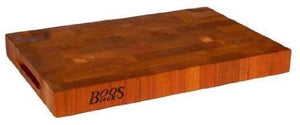 John Boos CHY-CCB2015-225 Cherry End Grain Cutting Board 20 x 15 2.25-inch 20X15X2.25 CHY-END GR-REV-GRIPS
