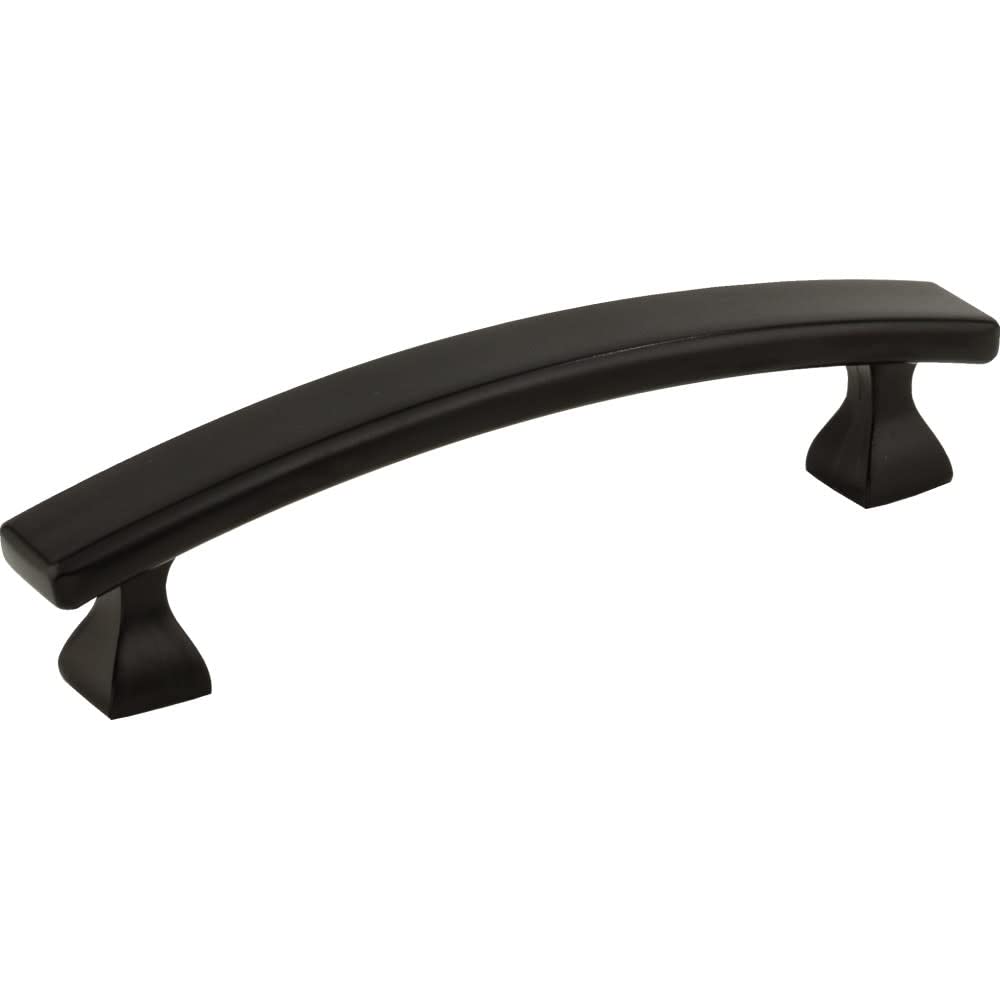Elements 449-96MB 96 mm Center-to-Center Matte Black Square Hadly Cabinet Pull