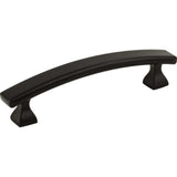 Elements 449-96MB 96 mm Center-to-Center Matte Black Square Hadly Cabinet Pull