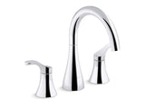 Kohler T26426-4-CP SIMPLICE Deck-mount bath faucet trim, Polished Chrome