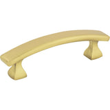 Elements 449-3MB 3" Center-to-Center Matte Black Square Hadly Cabinet Pull