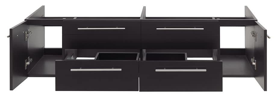Fresca FCB6160GR-UNS-D Fresca Lucera 60" Gray Wall Hung Double Undermount Sink Modern Bathroom Cabinet