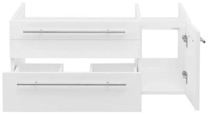 Fresca FCB6136WH-UNS-L Fresca Lucera 36" White Wall Hung Undermount Sink Modern Bathroom Cabinet - Left Version