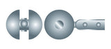General Wire 1-R Revolving Roller Head for use with B Flat Sewer Rods, 1-1/8" Diameter Head