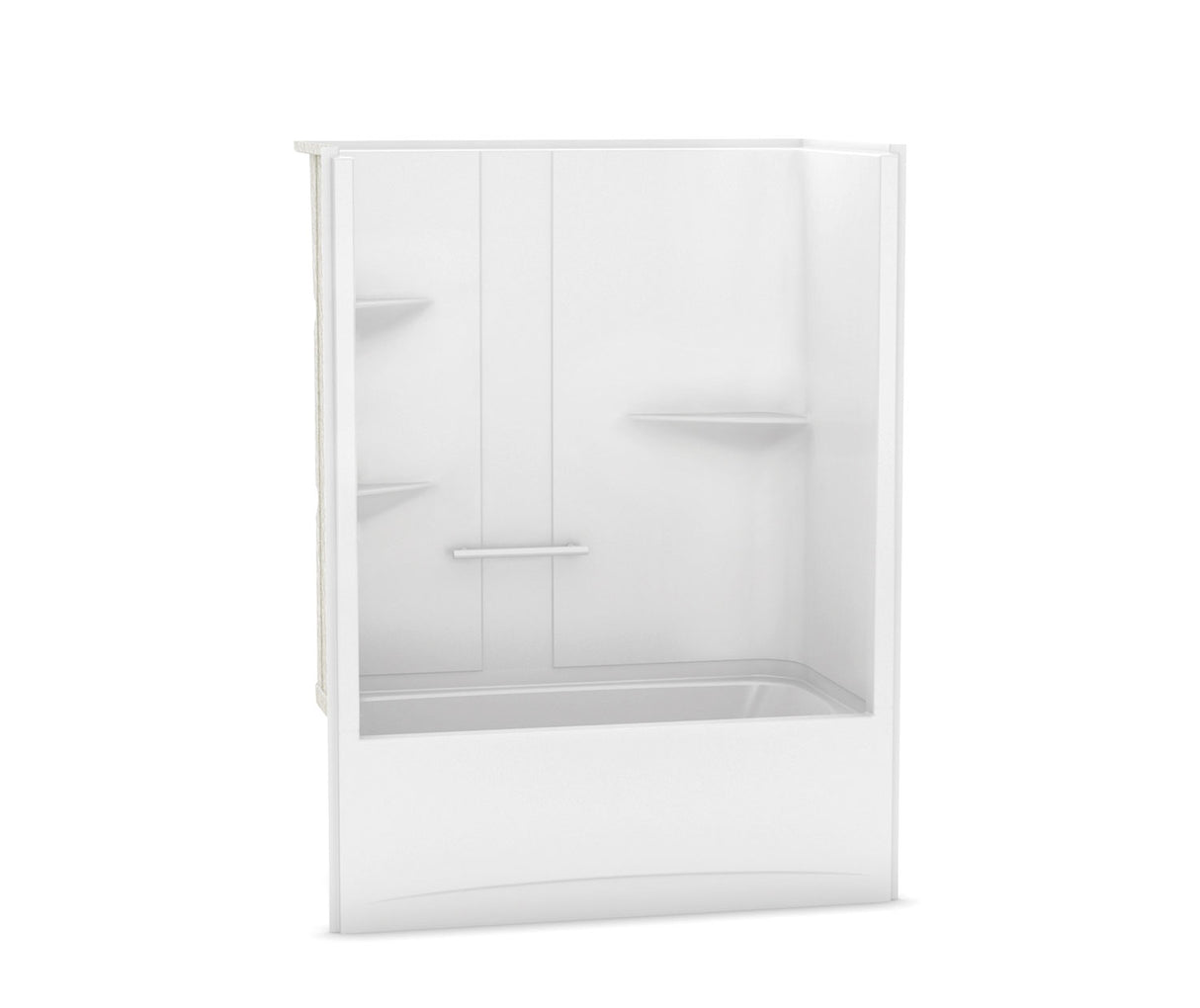 MAAX 105915-R-000-001 Camelia TS-6032 Acrylic Alcove Right-Hand Drain One-Piece Tub Shower in White