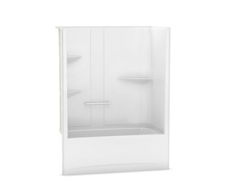 MAAX 105915-R-000-001 Camelia TS-6032 Acrylic Alcove Right-Hand Drain One-Piece Tub Shower in White