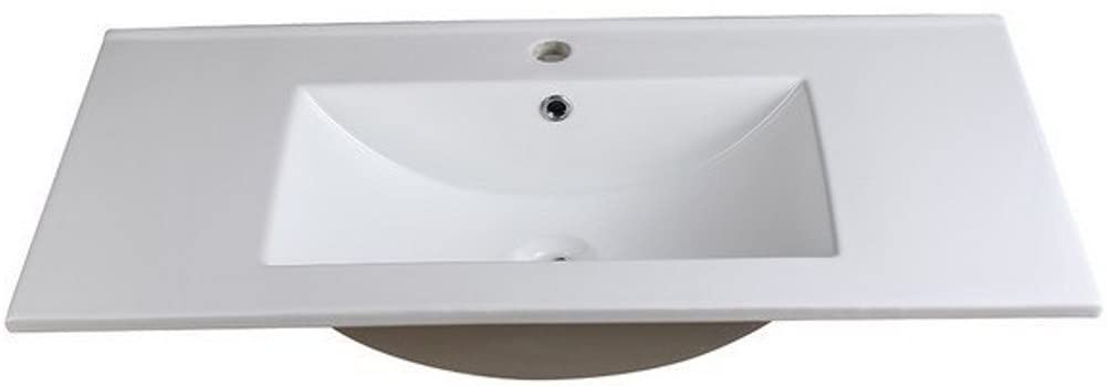 Fresca FVS8136WH Fresca Allier 36" White Integrated Sink / Countertop