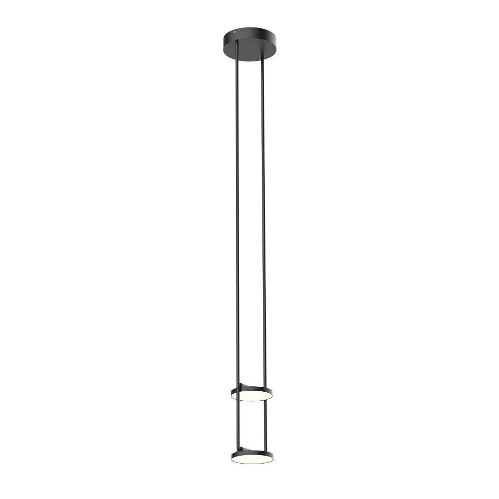 Kuzco PD72208-BK NOVEL 8" TWO HEAD PENDANT BLACK 15W 120VAC WITH LED DRIVER 3000K 90CRI