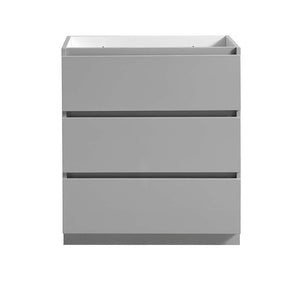 Fresca FCB9330HA Fresca Lazzaro 30" Glossy Ash Gray Free Standing Modern Bathroom Cabinet