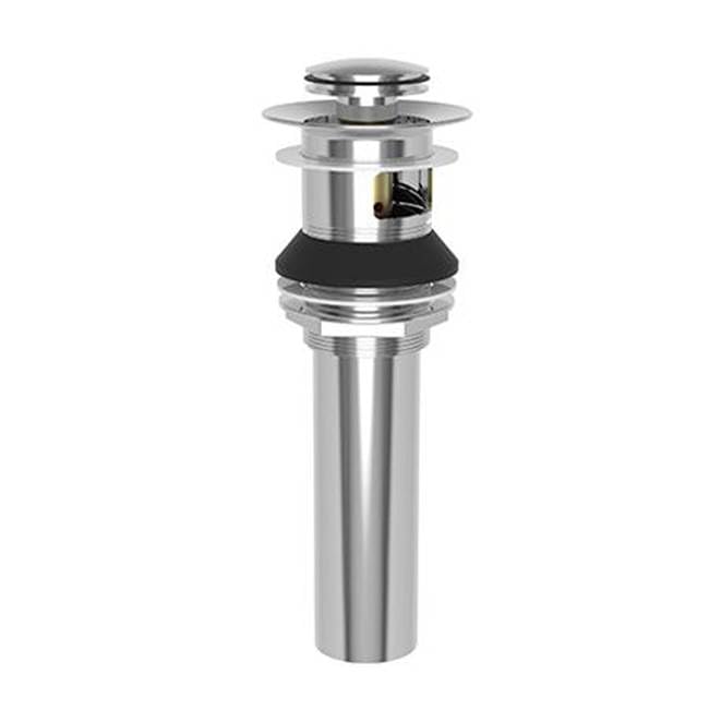 Lavatory Push Pop-Up Drain Assembly with overflow