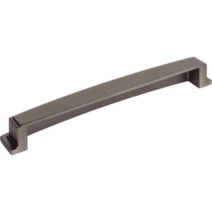 Jeffrey Alexander 141-192BNBDL 192 mm Center Brushed Pewter Square-to-Center Square Renzo Cabinet Cup Pull