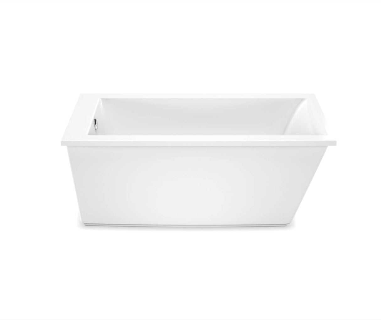 MAAX 106426-000-002-100 Elinor 60 x 32 AcrylX Freestanding End Drain Bathtub in White with White Skirt