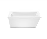 MAAX 106426-000-002-100 Elinor 60 x 32 AcrylX Freestanding End Drain Bathtub in White with White Skirt