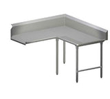 John Boos CDT6-K60144SBK-R 16GA 60X144 CLEAN CORNER DISHTABLE