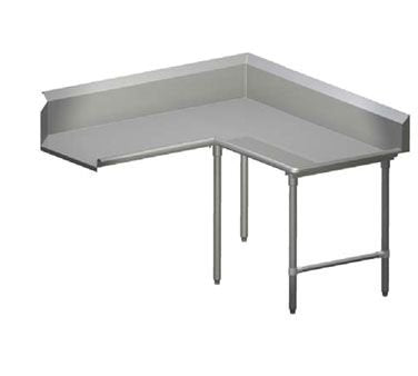 John Boos CDT6-K60144SBK-R 16GA 60X144 CLEAN CORNER DISHTABLE