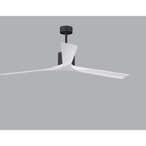 Matthews Fan NKXL-BK-MWH-72 Nan XL 6-speed ceiling fan in Matte Black finish with 72” solid matte white wood blades