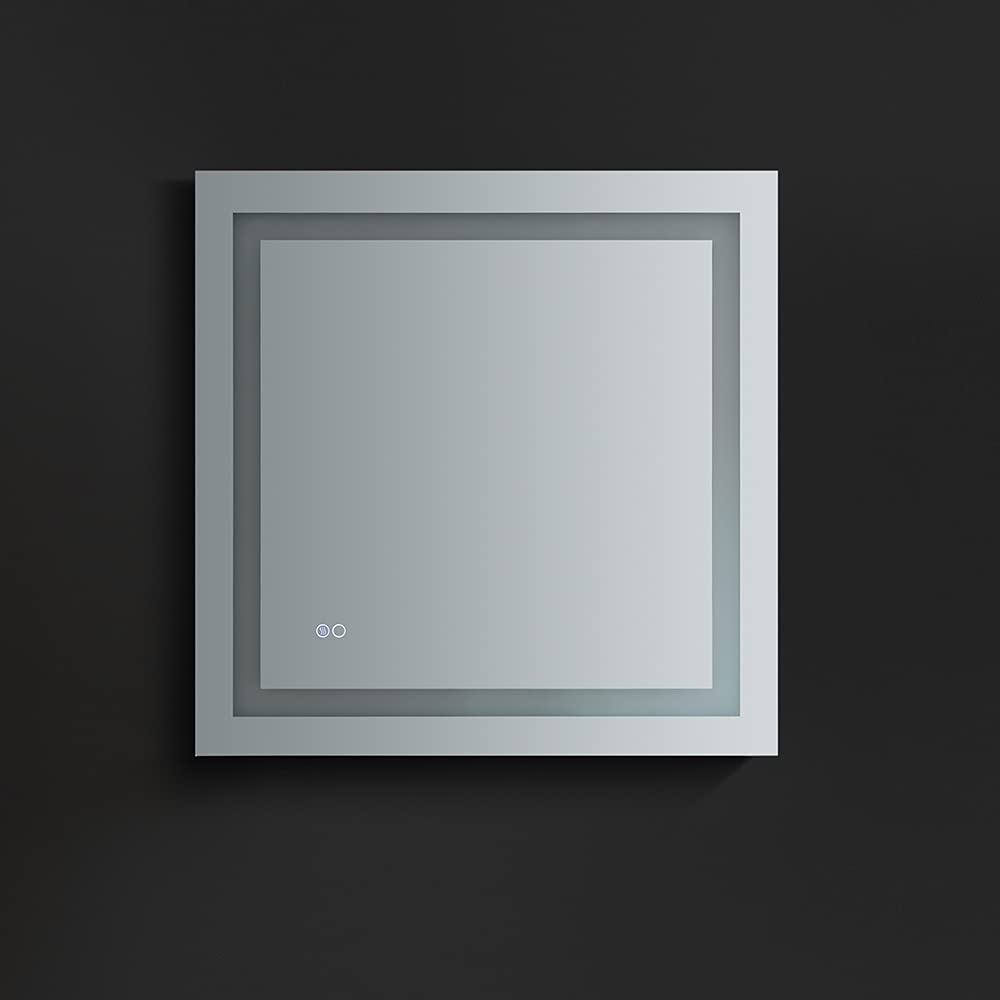 Fresca FMR023030 Fresca Santo 30" Wide x 30" Tall Bathroom Mirror w/ LED Lighting and Defogger