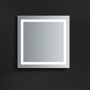 Fresca FMR023030 Fresca Santo 30" Wide x 30" Tall Bathroom Mirror w/ LED Lighting and Defogger