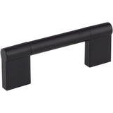 Elements 645-96MB 96 mm Center-to-Center Matte Black Knox Cabinet Bar Pull