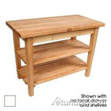 John Boos C6036-D-2S-AL CCWT 60X36X1.75 W/DWR/2SHF ALBSTR