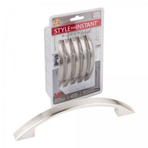 Elements 8004-SN-R 96 mm Center-to-Center Satin Nickel Arched Somerset Retail Packaged Cabinet Pull