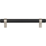 Jeffrey Alexander 5192MBSN 192 mm Center-to-Center Matte Black with Satin Nickel Key Grande Cabinet Bar Pull