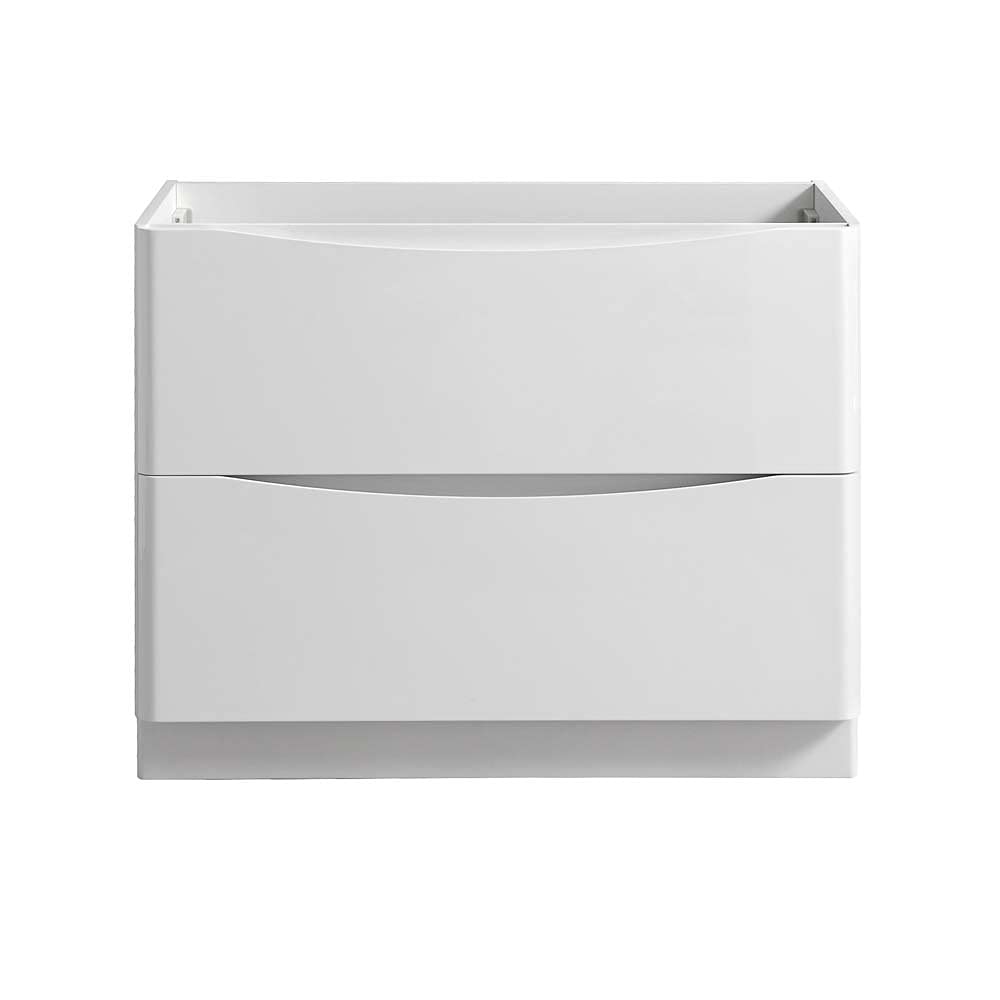 Fresca FCB9140WH Fresca Tuscany 40" Glossy White Free Standing Modern Bathroom Cabinet