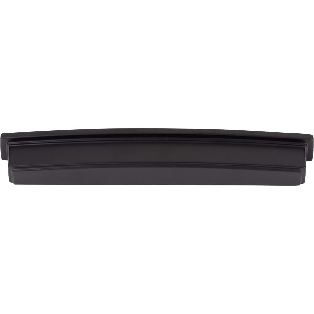 Jeffrey Alexander 141-192MB 192 mm Center Matte Black Square-to-Center Square Renzo Cabinet Cup Pull