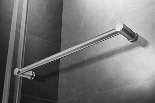 Elegant 54'' * 76'' Frameless Shower Door (Brushed Nickel)