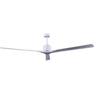Matthews Fan NKXL-MWH-BW-90 Nan XL 6-speed ceiling fan in Matte White finish with 90” solid barn wood tone wood blades