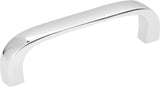 Elements 984-3PC 3" Center-to-Center Polished Chrome Square Slade Cabinet Pull