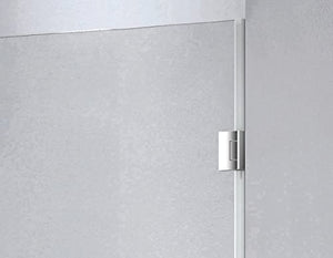 Genius Plus Frameless Shower Door Size fits for Width of 57' - 61'' * H76'' with a Side Panel in Matte Black Premium Hardware Finish, Low Iron Tempered Glass Included(59'') …